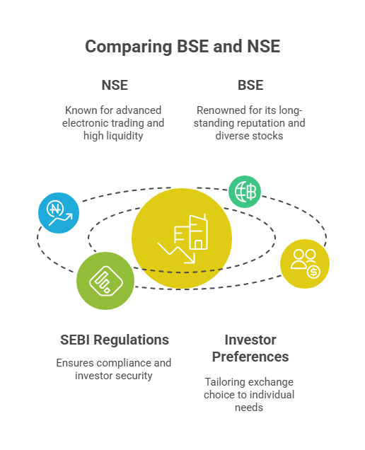 Comparing BSE or NSE